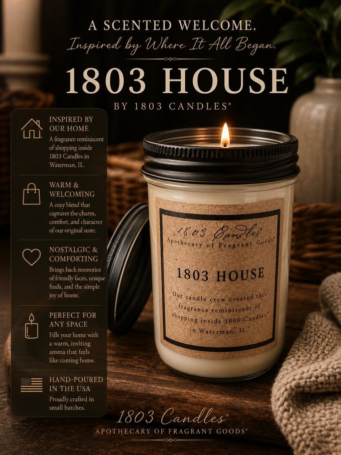 1803 House - 14oz. Jar Candle