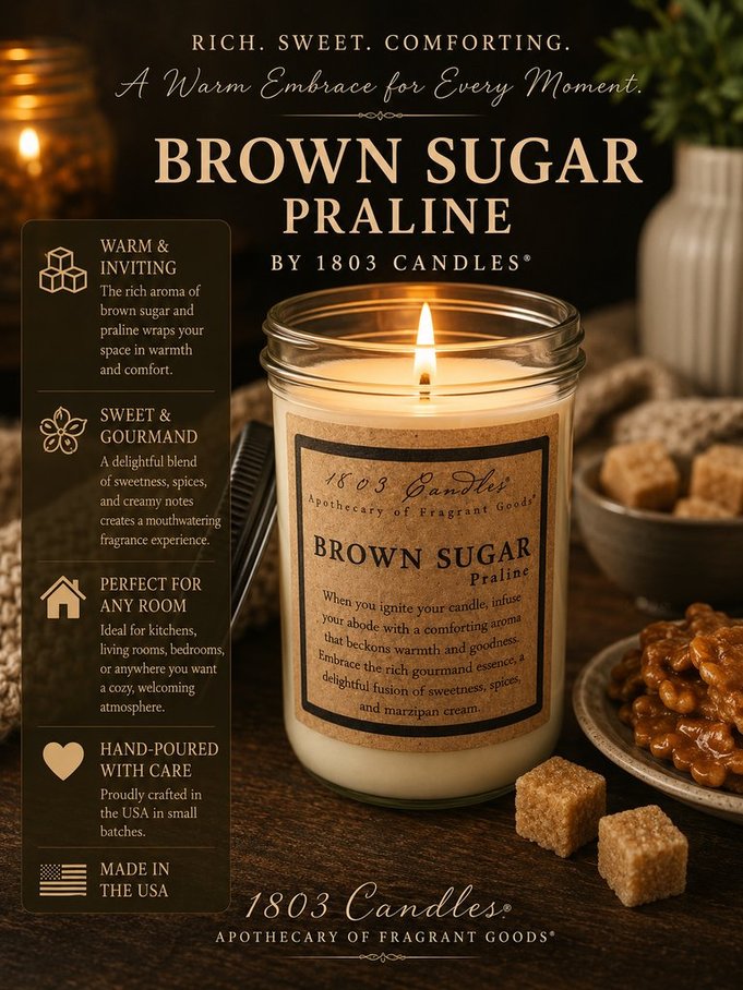Brown Sugar Praline 14oz. Jar Candle