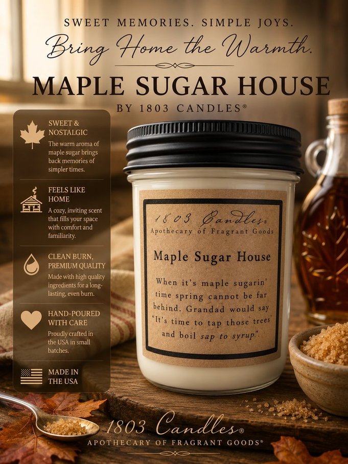 Maple Sugar House 14oz. Jar Candle